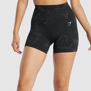 Gymshark Black and Grey Camo Adapt Seamless Shorts Size XXL